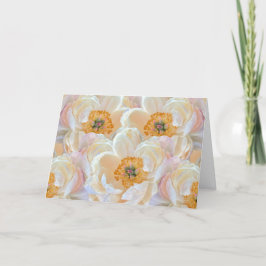 Cartão De Festividades Placa Dobrada de Peony de Blush