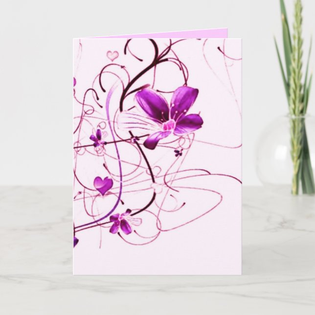 Cartão De Festividades Placa Flores de páscoa (Frente)