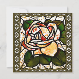 Cartão De Festividades Placa Gilbuída de Deco de Arte Rosa Dourada