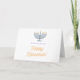 Cartão De Festividades Placa Hanukkah Feliz - personalizável
