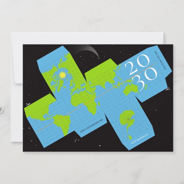 Cartão De Festividades Placa interativa de feriado global única (Frente)