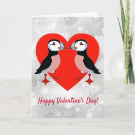 Cartão De Festividades Placa Kissin' Puffins