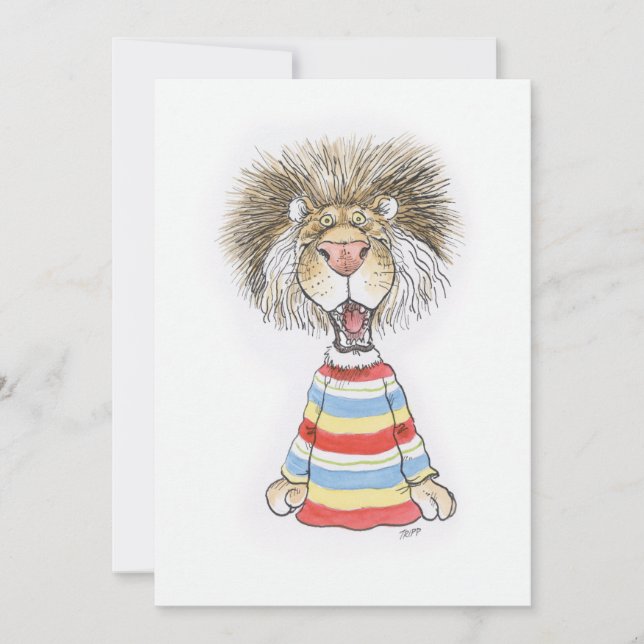 Cartão De Festividades Placa Lion Psicada (Frente)