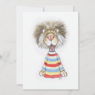 Cartão De Festividades Placa Lion Psicada