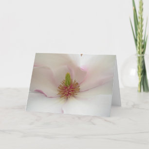 Cartão De Festividades Placa Magnolia White Blossom Card Personalize