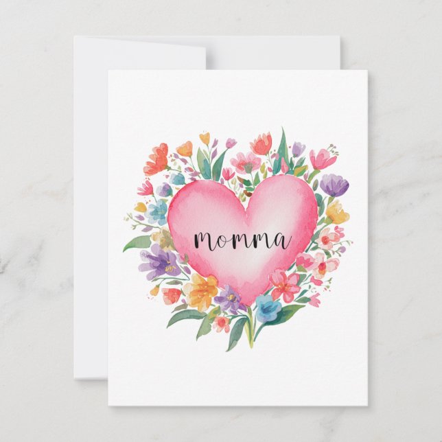 Cartão De Festividades Placa Mamma (Frente)