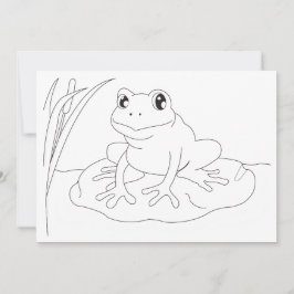 Cartão De Festividades Placa me colorida do sapo 5x7