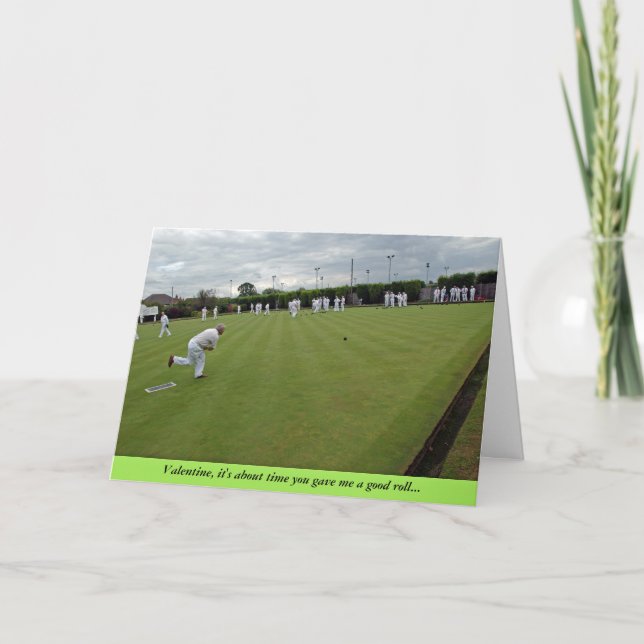 Cartão De Festividades Placa Namorados boliche (Frente)