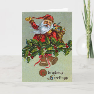 Cartão De Festividades placa natal vintage