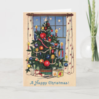 Cartão De Festividades placa natal vintage