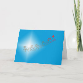 Cartão De Festividades Placa - Papais noeis e Sleigh