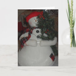 CARTÃO DE FESTIVIDADES PLACA PERSONALIZADA DE NATAL SNOWMAN