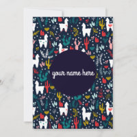Placa plana Alpaca personalizada