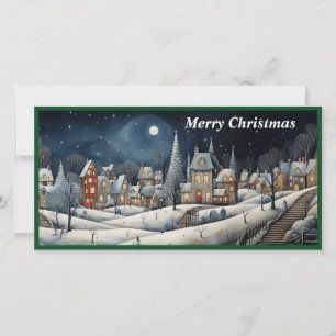 Cartão De Festividades Placa plana da Vila Feliz de Natal