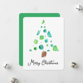 Cartão De Festividades Placa plana de Natal da Árvore Ponto