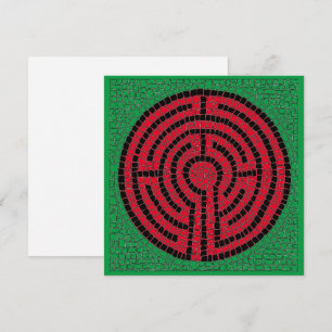 Cartão De Festividades Placa plana de Vazio quadrada LABYRINTH IX 5,25"