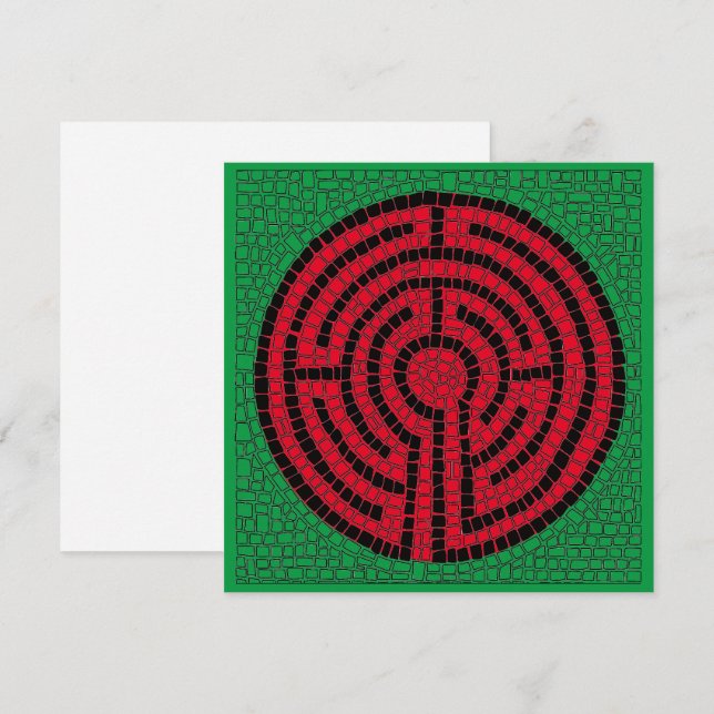 Cartão De Festividades Placa plana de Vazio quadrada LABYRINTH IX 5,25" (Frente/Verso)