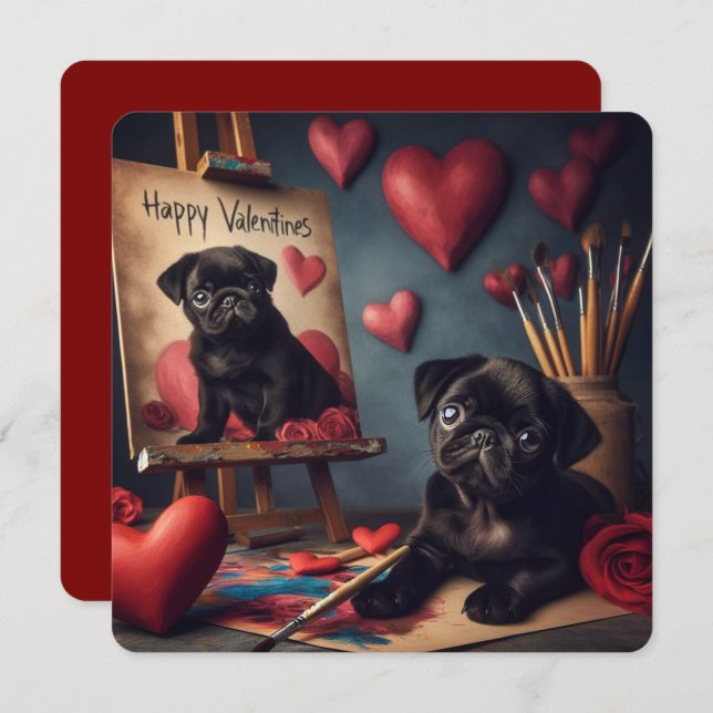 Cartão De Festividades Placa plana do dia de os namorados (Frente/Verso)