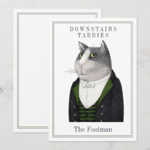 Cartão De Festividades Placa plana FOOTMAN CAT 5x7 + Texto