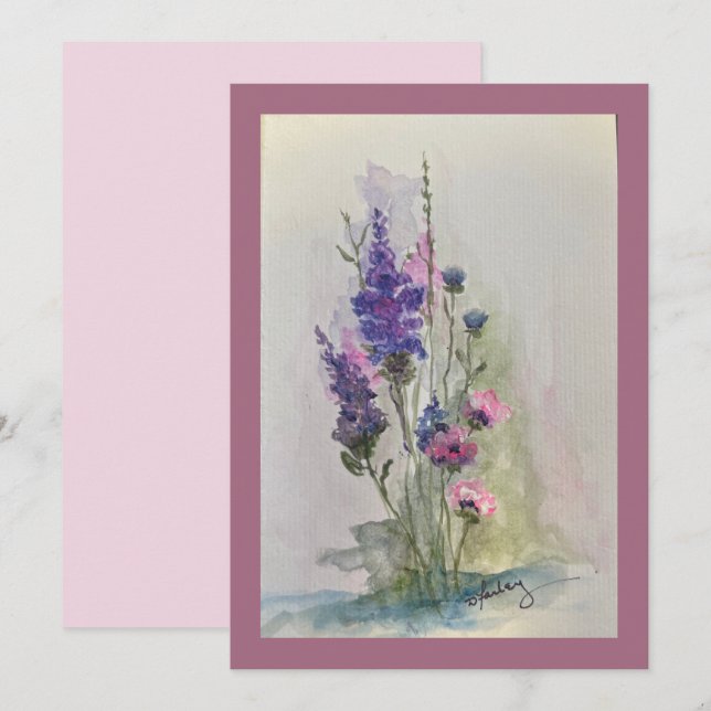 Cartão De Festividades Placa plana Keep in Touch (Frente/Verso)