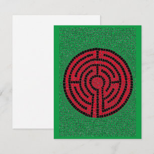 Cartão De Festividades Placa plana LABYRINTH IX 4.25x5.5