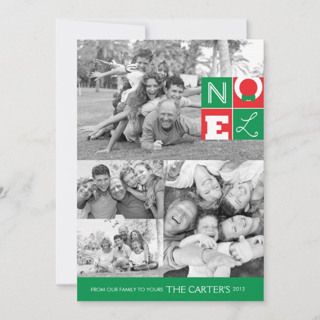 Cartão De Festividades Placa Plana NoEL Holiday 5x7 (Frente)