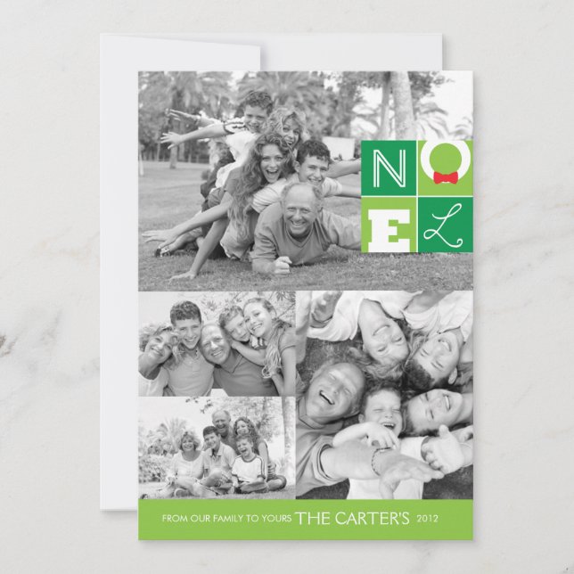 Cartão De Festividades Placa Plana NoEL Holiday 5x7 (Frente)