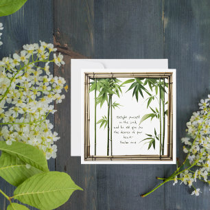 Cartão De Festividades Placa plana personalizável Bambu Verse