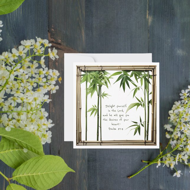 Cartão De Festividades Placa plana personalizável Bambu Verse (Criador carregado)