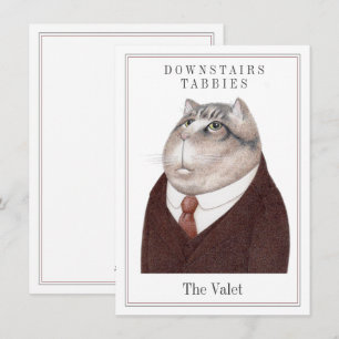 Cartão De Festividades Placa plana VALET CAT 4.5x6.25 + Texto