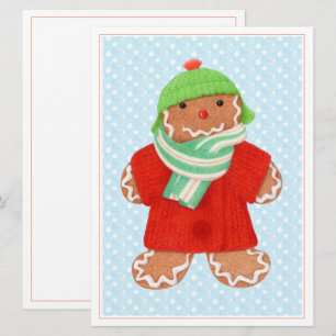 Cartão De Festividades Placa plana WOOLIE GINGERBREAD 6.5x8.75