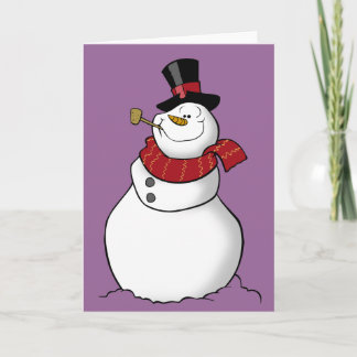 Cartão De Festividades Placa Snowman