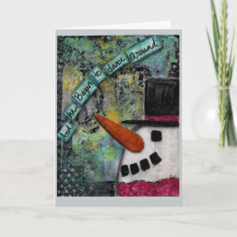 Cartão De Festividades Placa Snowman - Encantamento
