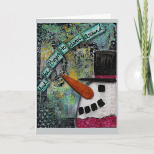 Cartão De Festividades Placa Snowman - Encantamento