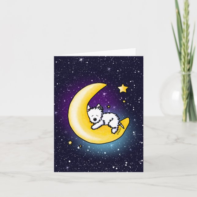 Cartão De Festividades Placa Terrier KiniArt Westie (Frente)