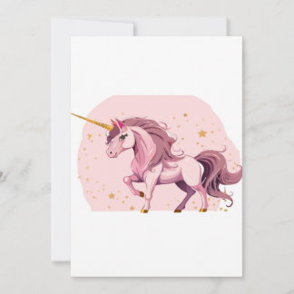 Cartão De Festividades placa unicorn rosa