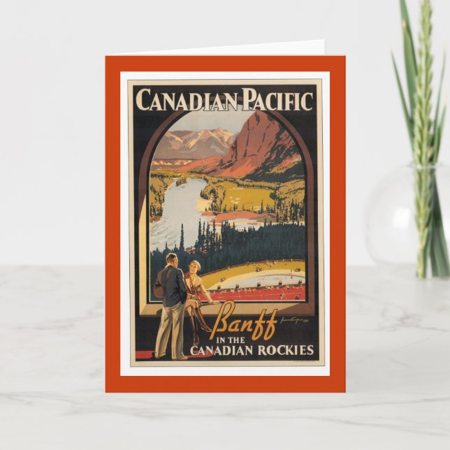 Cartão De Festividades Placa vertical Poster de viagens Rockies canadense (Frente)