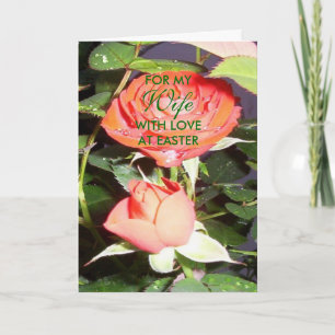 Cartão De Festividades Placa Wife do felz pascoa - Rosas