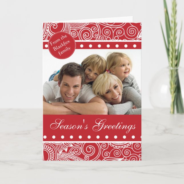 Cartão De Festividades Placa Xmas da selva de flores (Frente)