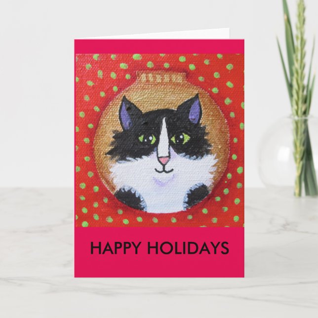 CARTÃO DE FESTIVIDADES PLACA XMAS DE FERIADO FELIZ (Frente)