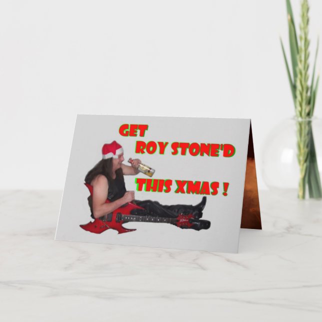 CARTÃO DE FESTIVIDADES PLACA XMAS DE ROY STONE WHISKY (Frente)