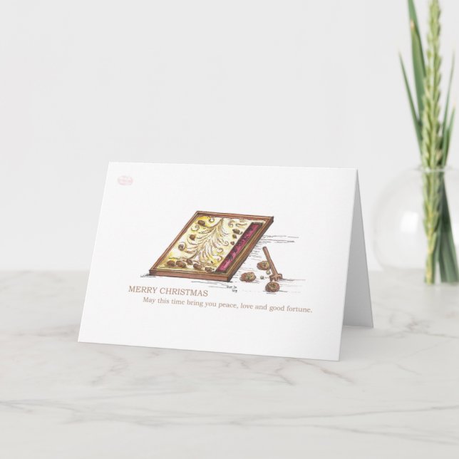 Cartão De Festividades Placa Zen Xmas (Frente)