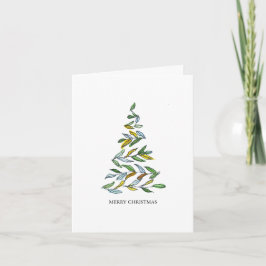 Cartão De Festividades Placas de árvore de Natal minimalistas artísticas