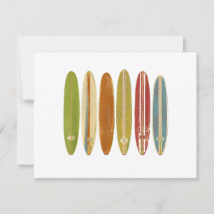 Cartão De Festividades Placas De Bordo Longboard Vintage Estilo Retro Sur