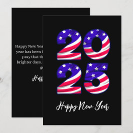 Cartão De Festividades Placas de feliz ano novo simples estilo americano