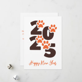 Cartão De Festividades Placas de felizes anos novos simples Pet Lover 202