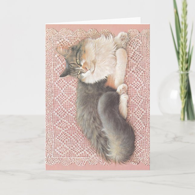 CARTÃO DE FESTIVIDADES PLACAS DE GATO DE NATAL (Frente)