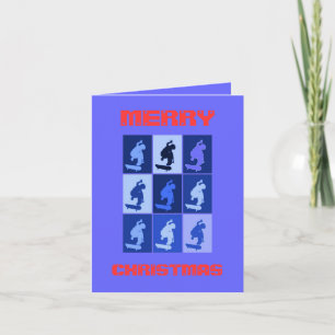 CARTÃO DE FESTIVIDADES PLACAS DE NATAL DE SKATEBOARDING E NOTECARDAS