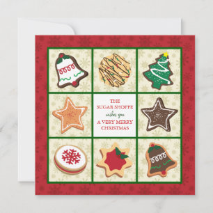 Cartão De Festividades Placas de Natal para empresas de padaria