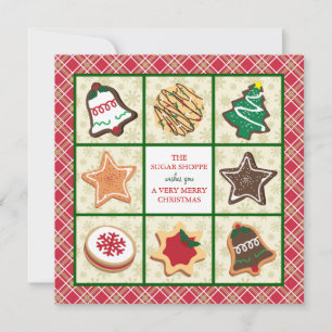 Cartão De Festividades Placas de Natal para empresas de padaria